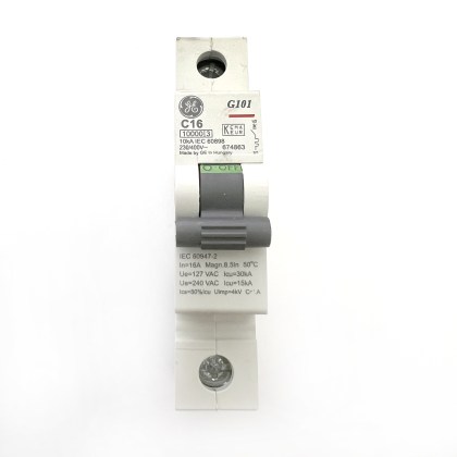 GE General Electric G101 674863 C16 16A 16 Amp MCB Circuit Breaker Type C